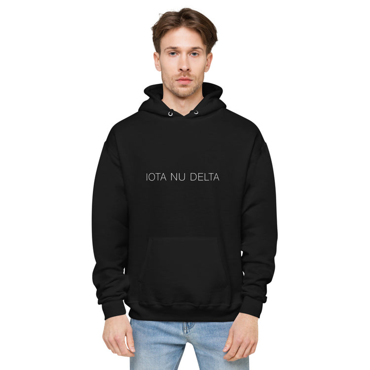 Iota Nu Delta - Fleece Hoodie Black