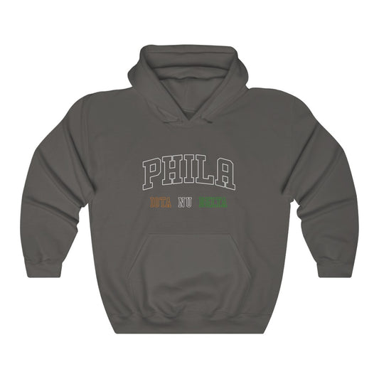 Phila White Outline - Heavy Blend Hoodie