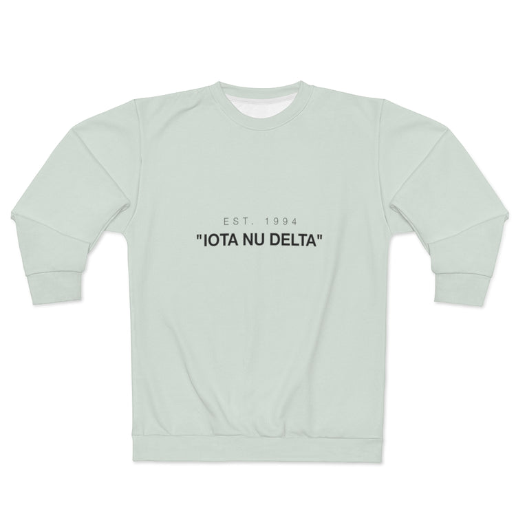 ΙΝΔ X Off-White | "Iota-Nu-Delta" Sweatshirt Mint