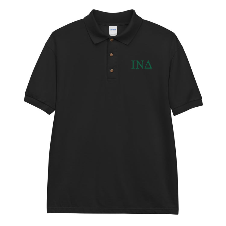 Letters - Green Embroidered Polo Shirt