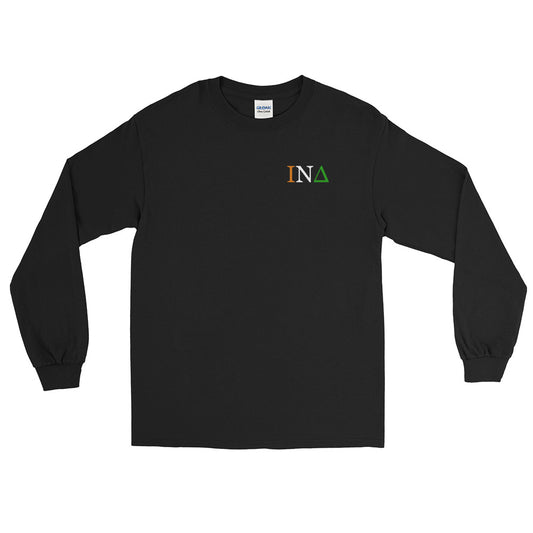 Letters Tri-Color - Long Sleeve Shirt Black