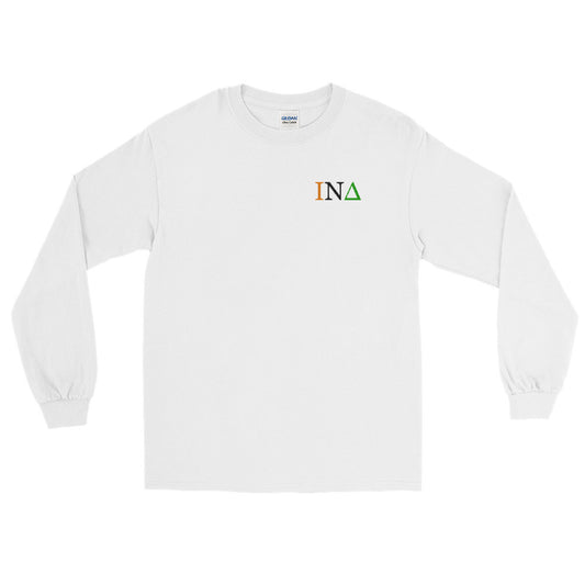 Letters Tri-Color - Long Sleeve Shirt White