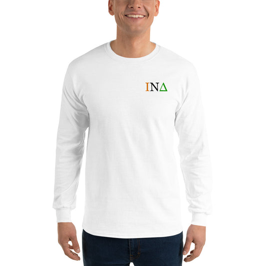 Letters Tri-Color - Long Sleeve Shirt White