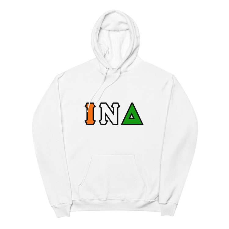 Greek Letters - Fleece Hoodie White