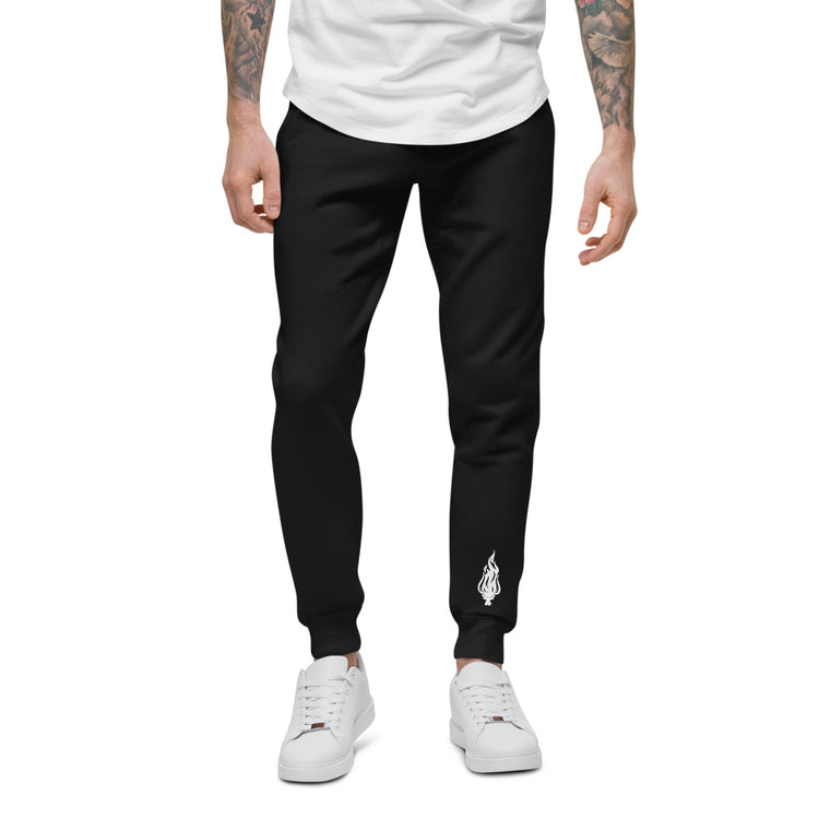 Flame - Fleece Joggers Black