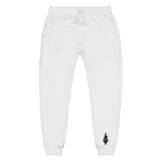 Flame - Fleece Joggers White