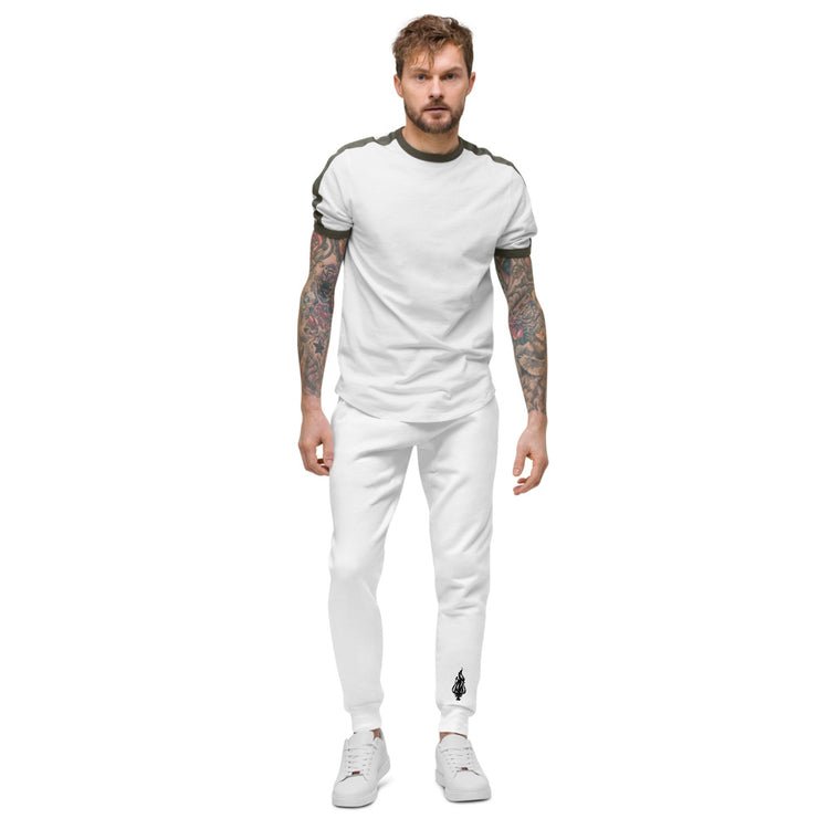 Flame - Fleece Joggers White