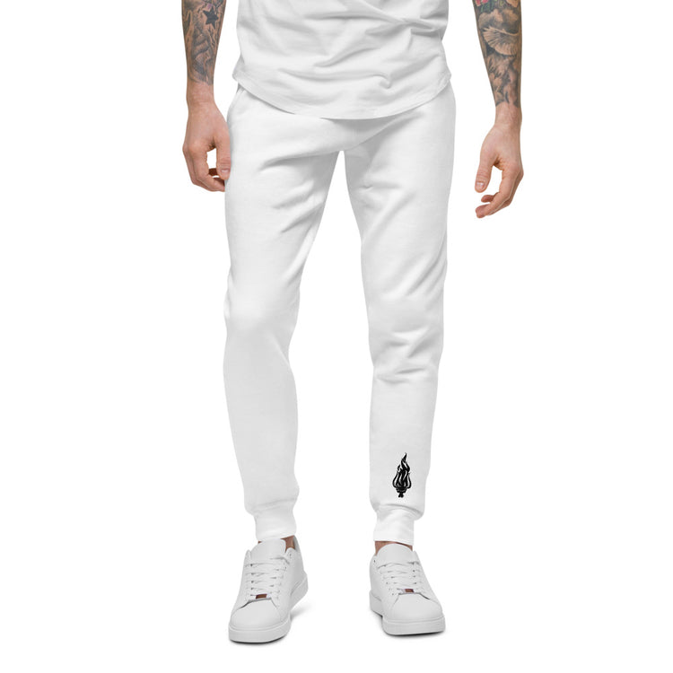 Flame - Fleece Joggers White