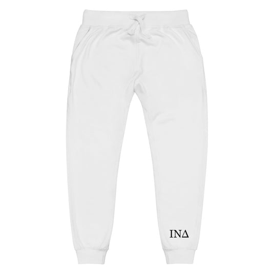 Letters - Fleece Joggers White