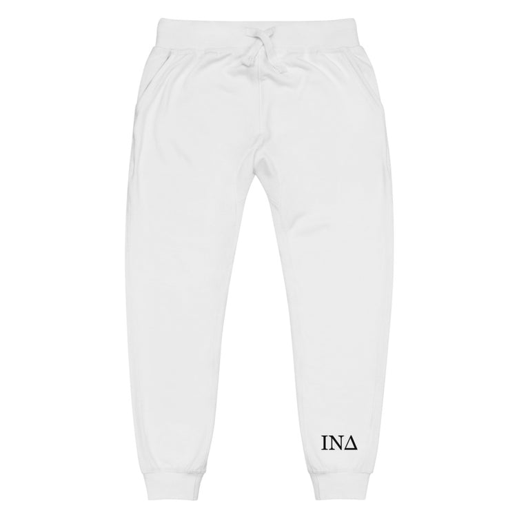 Letters - Fleece Joggers White