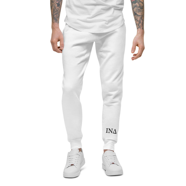 Letters - Fleece Joggers White